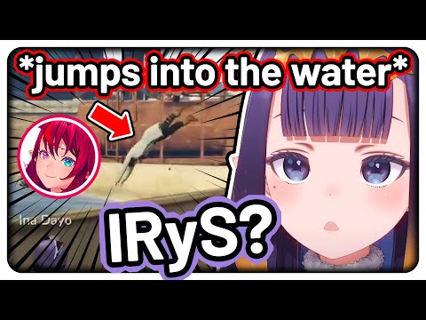 Ina: "IRyS?" IRyS is a mermaid that can't swim 【Hololive / HoloGTA】