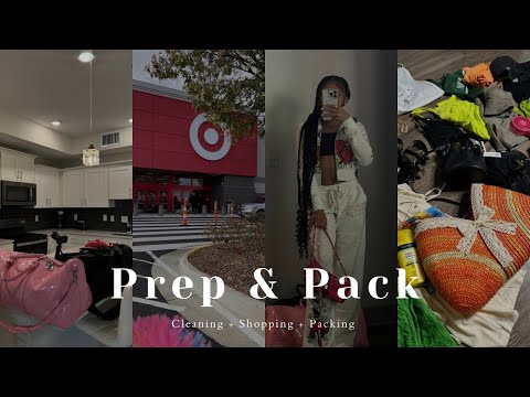 PREP & PACK WITH ME FOR VACATION (Cleaning , Shopping & Packing)