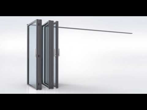 Continuously Hinged Panels (Edge hung) - Animation