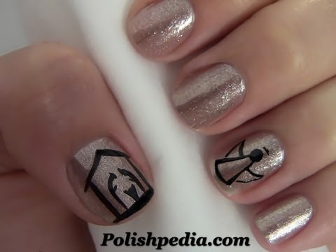 Manger Scene Christmas Nail Art