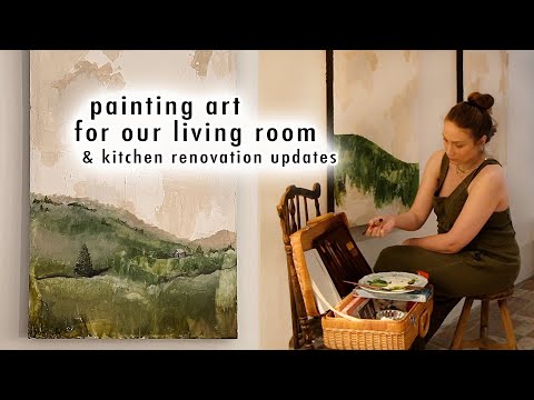 painting art for our living room & kitchen renovation updates