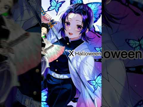 Demon slayer characters in Halloween style