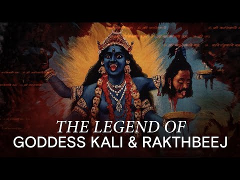 What is the connection between Goddess Kali's red tongue and the Asura Rakthbeej?