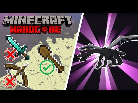 I Fought the ENDER DRAGON with a SPOON in Minecraft Hardcore