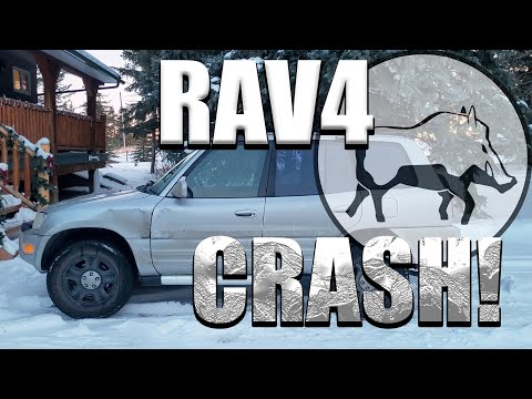 1st Gen RAV4 Gets Slowly T-Boned In Winter Storm 🥶🧊❄☃