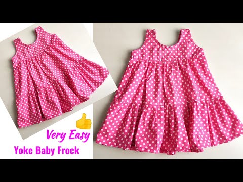 Yoke Baby Frock Cutting and Stitching| Baby Frock cutting and stitching