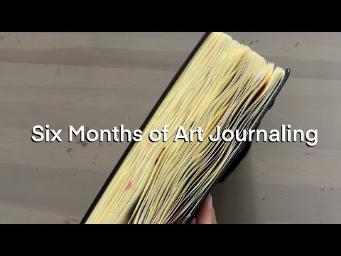 here is what six months of daily art journaling looks like // amandaswork art journal tour