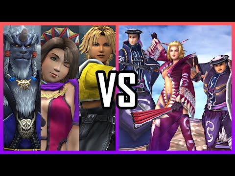 Tidus, Kimahri, and Yuna vs. Leblanc, Logos, and Ormi | Final Fantasy X-2 HD Remaster