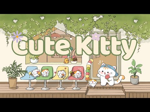 Cute Kitty 🍨🍦☕1 Hr Songs 🍬 lofi chill 【Cute lofi music mix】 🍮study/aesthetic/chill/relax ♪