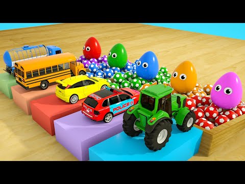 Bingo Song + Wheels on the Ambulance - Soccer ball and giant eggs - Baby Nursery Rhymes & Kids Songs