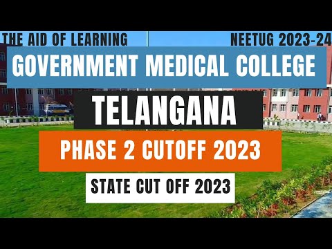 Telangana|Neet UG Phase2 State Cutoff 2023|The Aid of Learning