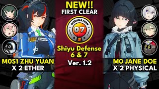 NEW Shiyu Defense 1.2 Floor 6 & 7 (S Rank) M0S1 Zhu Yuan & M0 Jane | Zenless Zone Zero 1.2