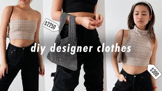 DIY DESIGNER CLOTHES for under $10 ! | thrift flip