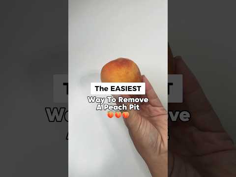 This is the EASIEST way to remove the pit from a peach! 🍑 How To Remove a Peach Pit #shorts #peach