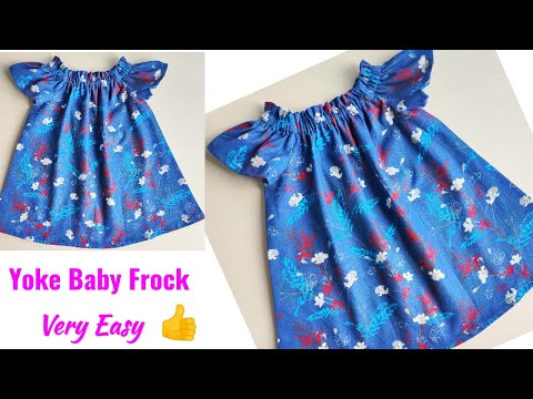 Yoke Baby Frock cutting and stitching | Baby Frock cutting and stitching