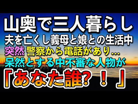 【感動する話】夫を亡くして山奥の田舎で義母と一人娘と暮らす母親。突然警察から娘が交通事故に遭ったと電話があり…その後畑に不審な人物が「あなた誰？」【泣ける話】【いい話】