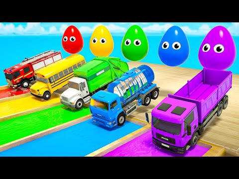 Color Balls & Sing a Song! | Baby Shark + Wheels On the Bus song | Baby Nursery Rhymes & Kids Songs