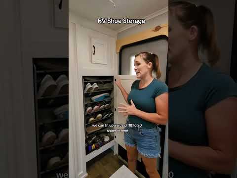 RV Shoe Storage hack #rvlife #rvlivingtips