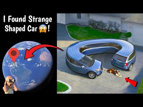 😱 I Found Strange Shaped Car In Real Life On Google Earth and Google Maps!