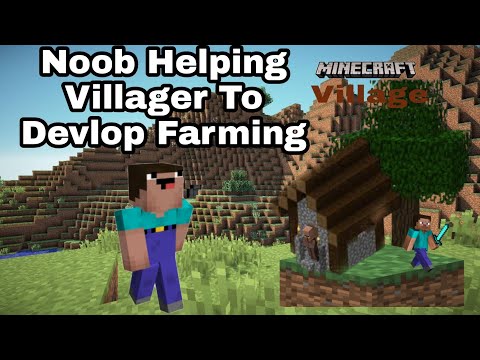 Noob Helping Villager To Devlop Farming Minecraft #shorts #minecraftshorts #youtubeshorts #ytshorts