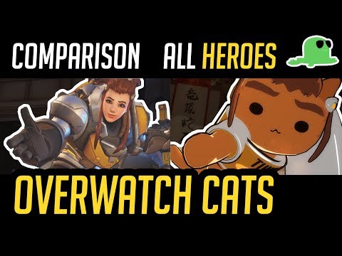 [Comparison] Overwatch but with Cats - ALL HEROES - "Katsuwatch" (UPDATED)