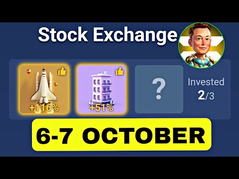 X Empire Daily Investment Funds 6 October | X Empire Daily Combo | Musk Empire Today Combo Cards