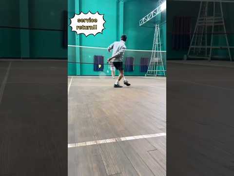 service return trick shot 🥶🤯🏸#badminton #ytshorts #subscribe