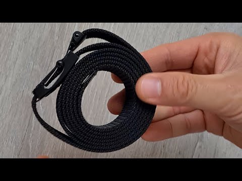 How to roll up a Belt for storage (Automatic Iron Buckle, Textile belt, Folding)