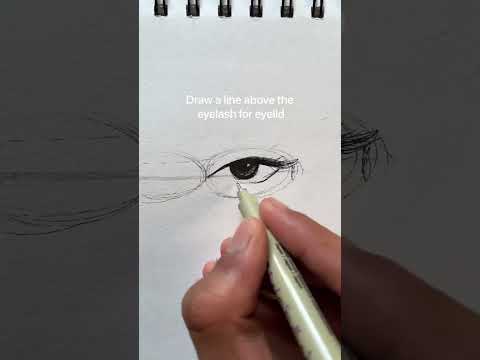 Easy way to draw eyes!!🔥 #shorts