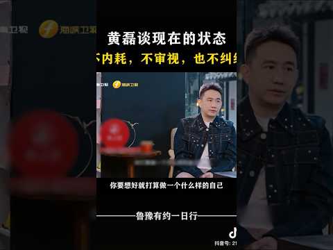 黄磊谈现在的状态：不内耗 不审视 也不纠缠 #对话 #访谈 #黄磊