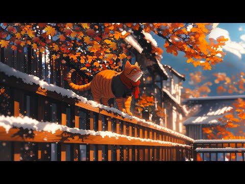 Lofi With My Cat || November Vibes 😽❄️ winter lofi ambiance ~ cat winter lofi 🎵 Feeling Good