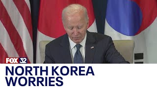 Biden meets with leaders of South Korea, Japan over concerns about North Korea