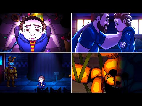 FNAF: Into The Pit Ending - ALL ENDINGS (Good and Bad + All Jumpscares)