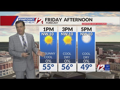 WPRI 12 Weather Forecast 11/14/24  Sunny, Dry Breezy Friday