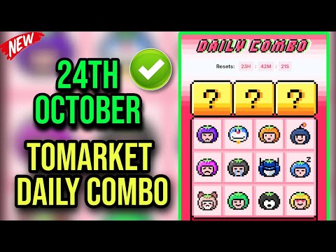 Tomarket Combo Today 24 October | Tomarket Daily Combo Today | Daily Combo Tomarket Today