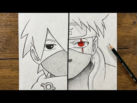 How to draw Kakashi hatake step-by-step | anime drawing