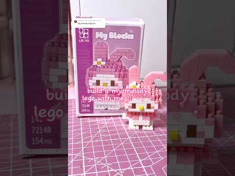 my melody lego 🩷 #sanrio #hellokitty #mymelody #diy #kawaii #unboxing #asmr #lego #building #desk