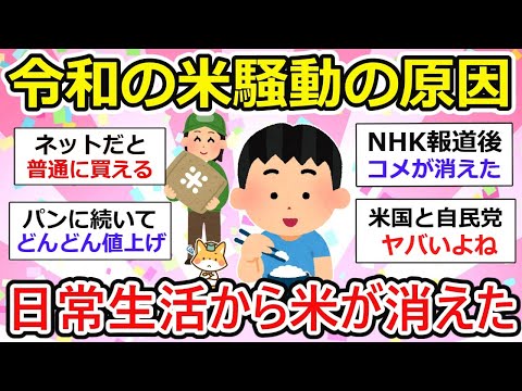 【有益】米不足の本当の理由！！地域によっては値段が倍！令和の米騒動って一体なんなんだ？【ガルちゃん】