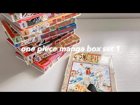 a manga haul ー  unbox with me ft. 📚 one piece manga box set 1 🌊