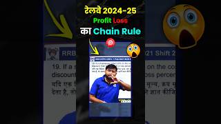 Railway 2024-25 Profit & Loss का Chain Rule #sahilsir #railwayexam #rrb #shorts #mathstricks