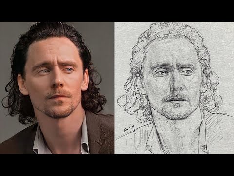 How to Draw a Portrait of Tom Hiddleston Using the Loomis Method