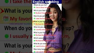 English speaking practice How to speak English quickly? English question answers #americanenglish