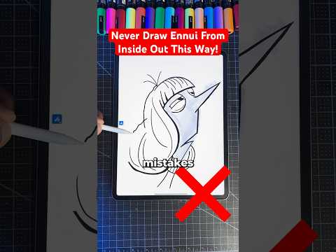 Never Draw Ennui THIS Way! 😡 Inside Out #art #insideout2 #shorts