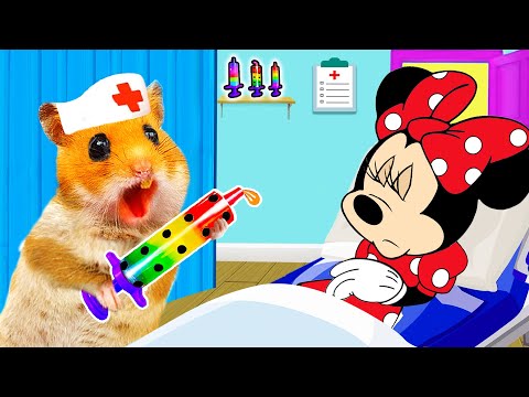 Oh no, Minnie Got sick! Hamster HamHam Pretend A Doctor Check up Minnie