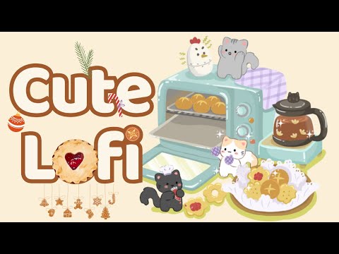 Cute Music 🍪🍓Lofi Kitty 🥠🍊1 Hour Cafe Song🍨 Stream cafe☕ cute & relaxing 🎶 Make Your Day Better💖