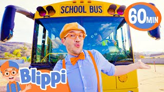 WHEELS ON THE BUS LOOP | School Bus Fun with Blippi | Children Songs | Educational Videos For Kids