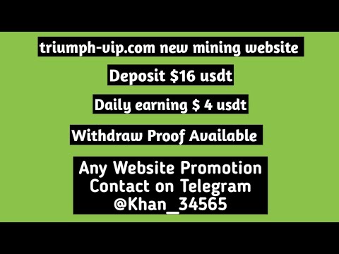 triumph-vip.com new mining website | Deposit 16 usdt | Withdraw 4 usdt