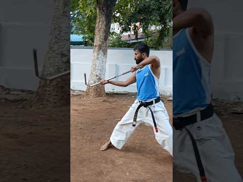 Bostaff & three section staff rotation #martialarts #kalaripayattu #silambam #kobudo #karate