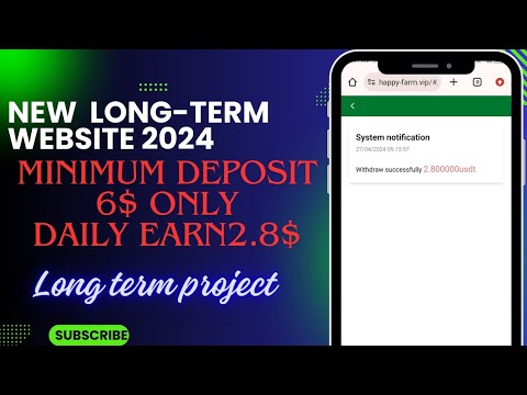 A Brand New and Long-term Website 2024|Minimum Deposit 6$ |Earn 2.8$ Daily|Live Withdrawal