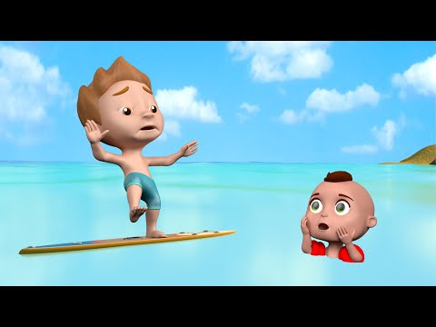 Beach Song + More Nursery Rhymes & 3D Cartoons! Let's Go To The Beach & Swim Like The Baby Sharks Do